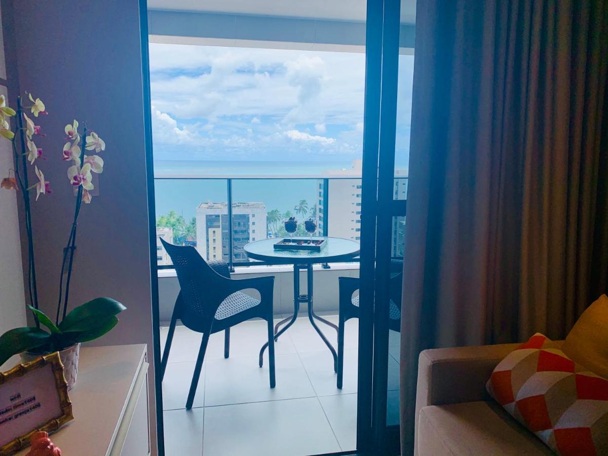 Luxo 1406 - Quarto E Sala Com Varanda Frente Mar Ponta Verde Maceió 外观 照片