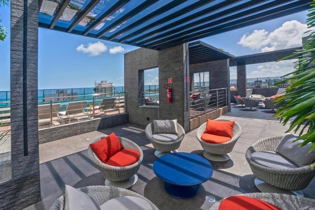 Luxo 1406 - Quarto E Sala Com Varanda Frente Mar Ponta Verde Maceió 外观 照片